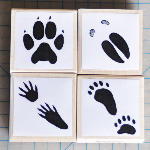 Animal Track & Footprint Ink Stamp Set  Ink Stamps Of Animal Tracks For  Crafts