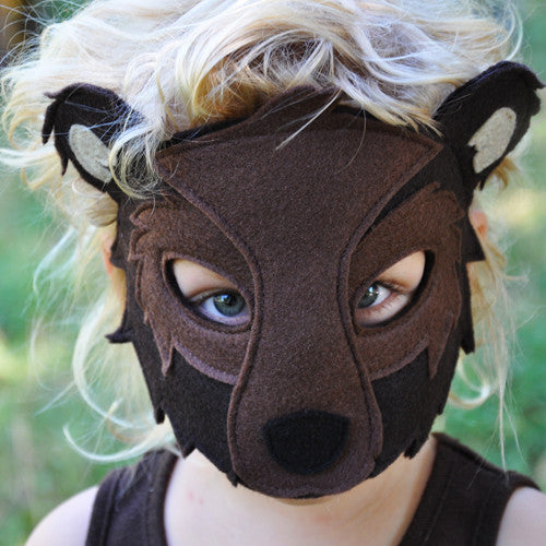 Handmade Bear Eco-Felt Mask & Tail