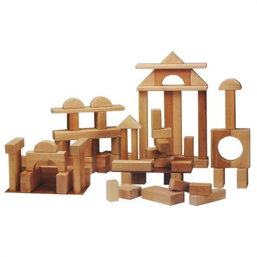 Natural Wood Building Blocks Solid Maple Blocks Set for Kids Building Blocks  Set Unit Blocks Set Wooden Blocks Set Preschool Blocks 