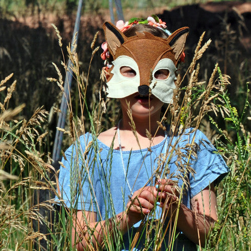 Handmade Fox Eco-Felt Mask & Tail