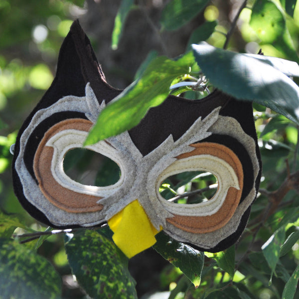 Handmade Eco-Felt Owl Mask