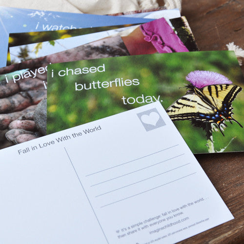 9 Different Postcards each representing an outdoor adventure you can write to your family and friend about.
