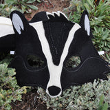 Handmade Skunk Eco-Felt Mask & Tail