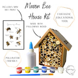 Easy to assemble Mason Bee House , fun to decorate, this kit is a great summer activity, and the bees will love it.