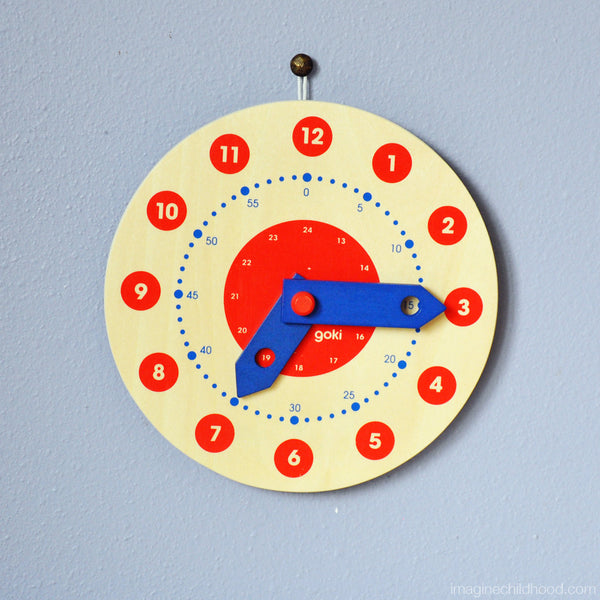 Learning to Tell Time - Wooden Clock