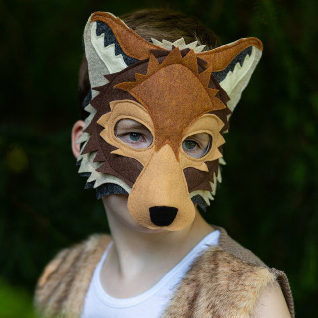 Handmade Coyote Eco-Felt Mask & Tail