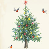 This Fir Tree Wall Decal comes with flying birds and when Christmas arrives it comes with ornaments to decorate the tree. All are removable.