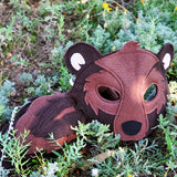 Handmade Bear Eco-Felt Mask & Tail