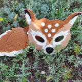 Handmade Fawn Eco-Felt Mask & Tail