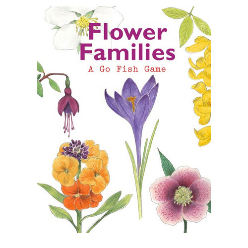   52 Illustrated cards of garden flowers, group the individual flowers into their botanical families to form complete sets of four and lay them before your opponent to win!