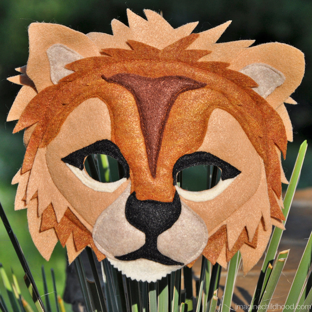 Handmade Lion Eco-Felt Mask & Tail