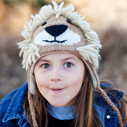 Fair Trade Wool Lion Hats and Mittens