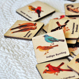 This wooden Bird Matching Game combines memory building skills with bird images of North America Birds.