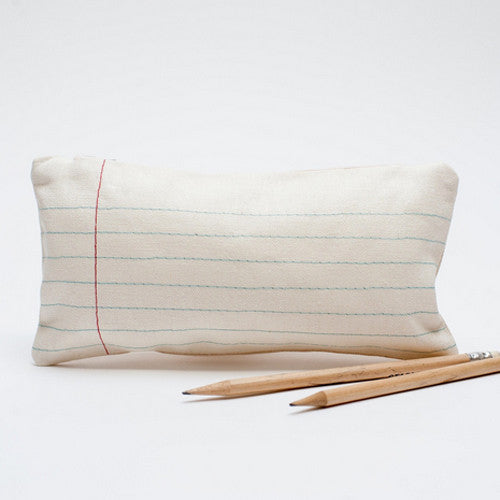 Lined "Paper" Pencil Case
